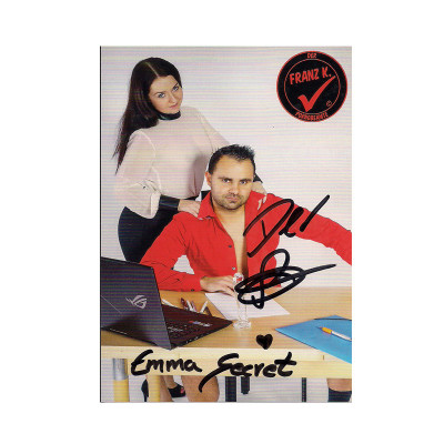 Autogrammkarte "Emma & der P*rnobeamte"