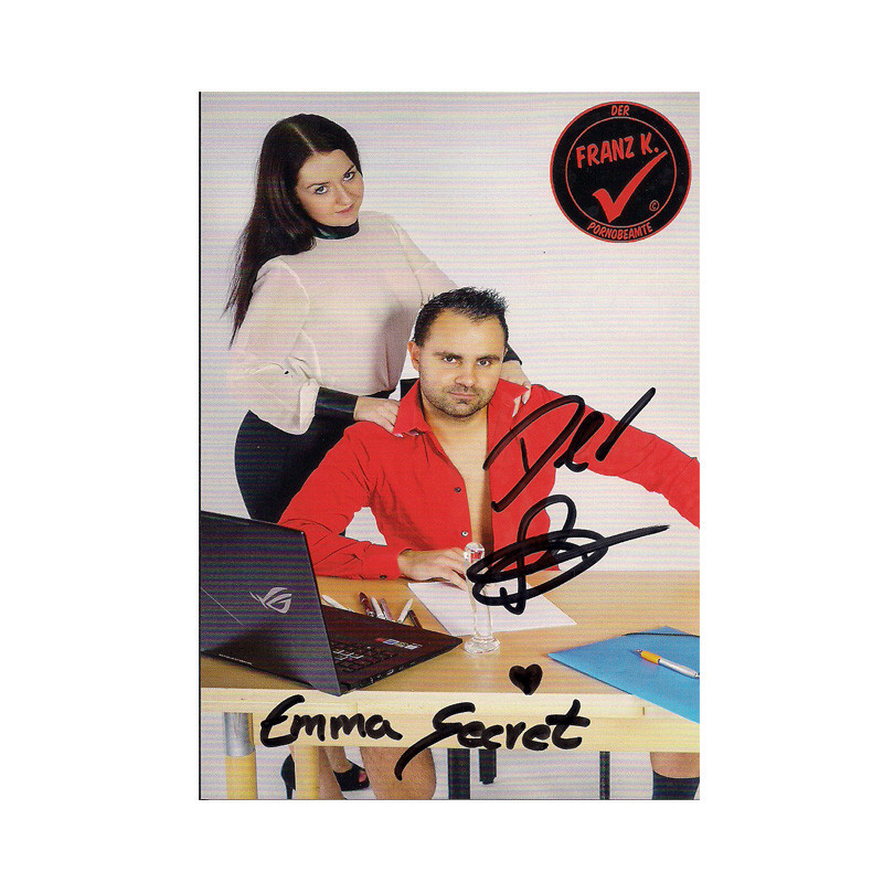 Autogrammkarte "Emma & der P*rnobeamte"